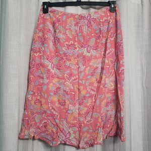 Singrid Olsen Sport Pink Floral Skirt Size 1X